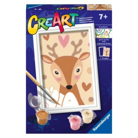 CreArt pictura pe numere pentru copii cerb dragut